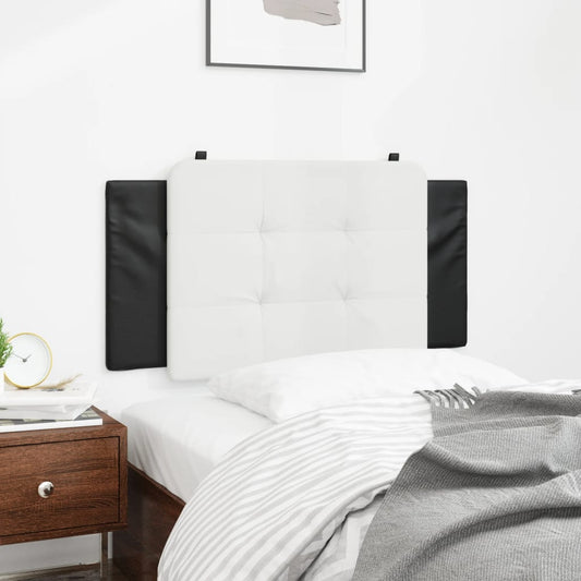 Headboard Cushion Black and White Faux leather 39.4 in wide