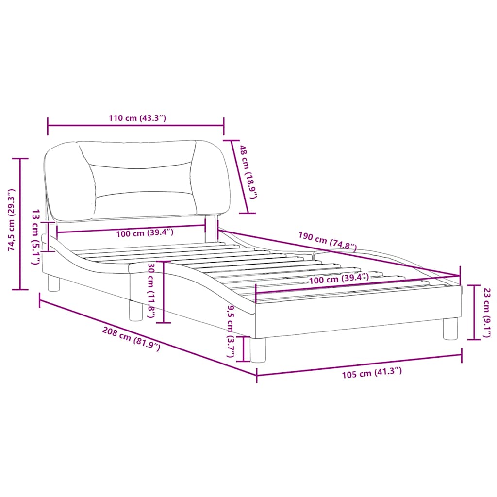 Bed Frame Light grey