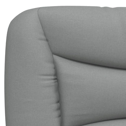 Bed Frame without Mattress "Hvar" Light Gray 59.8"x79.9" Fabric