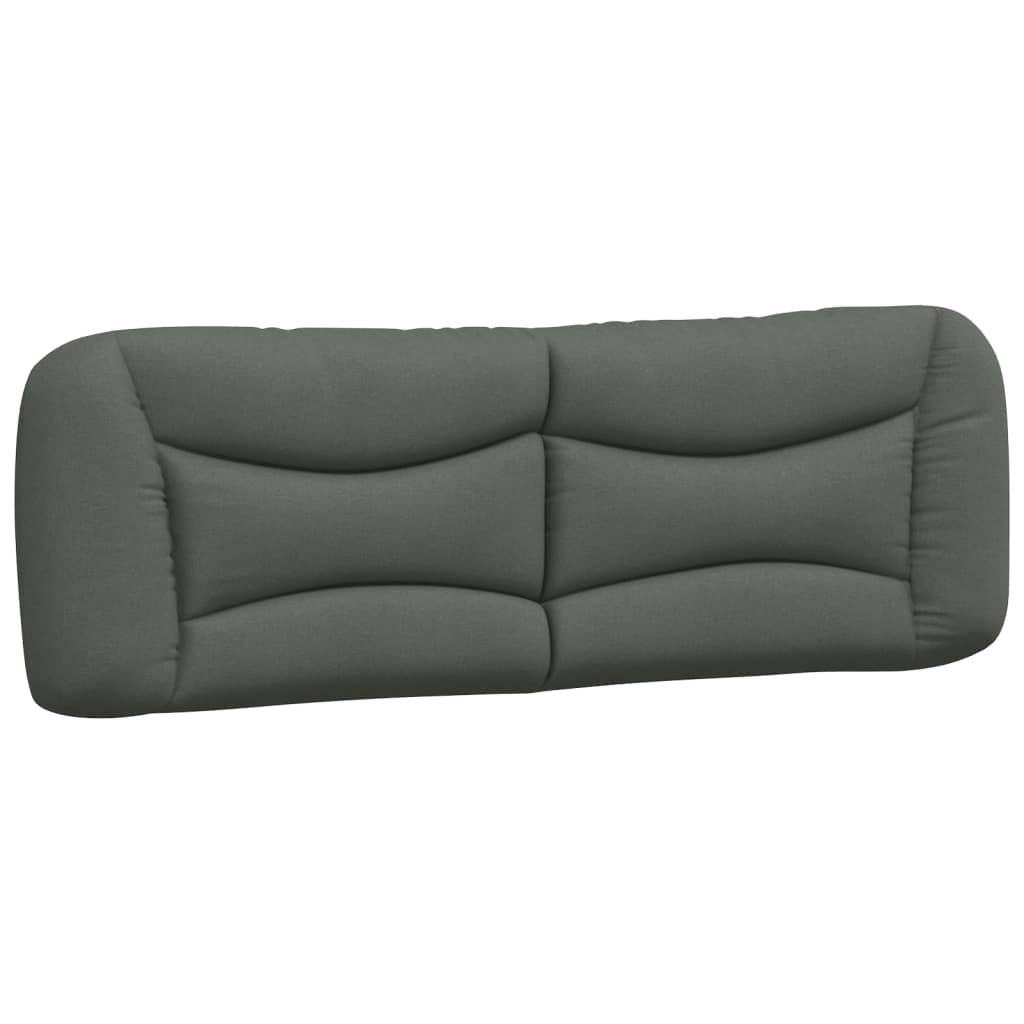 Bed Frame Dark Grey Polyester Queen Decorative Inlays Bed Frame
