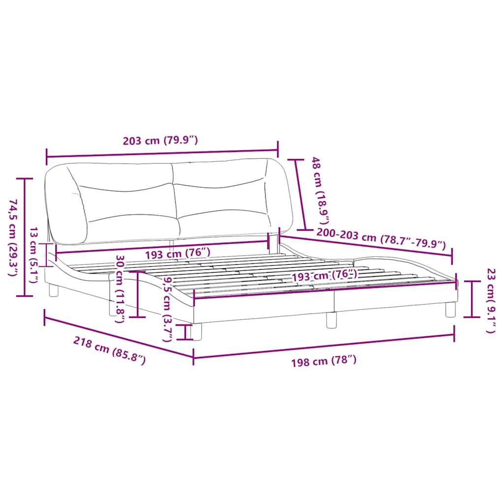 Bed Frame Light grey