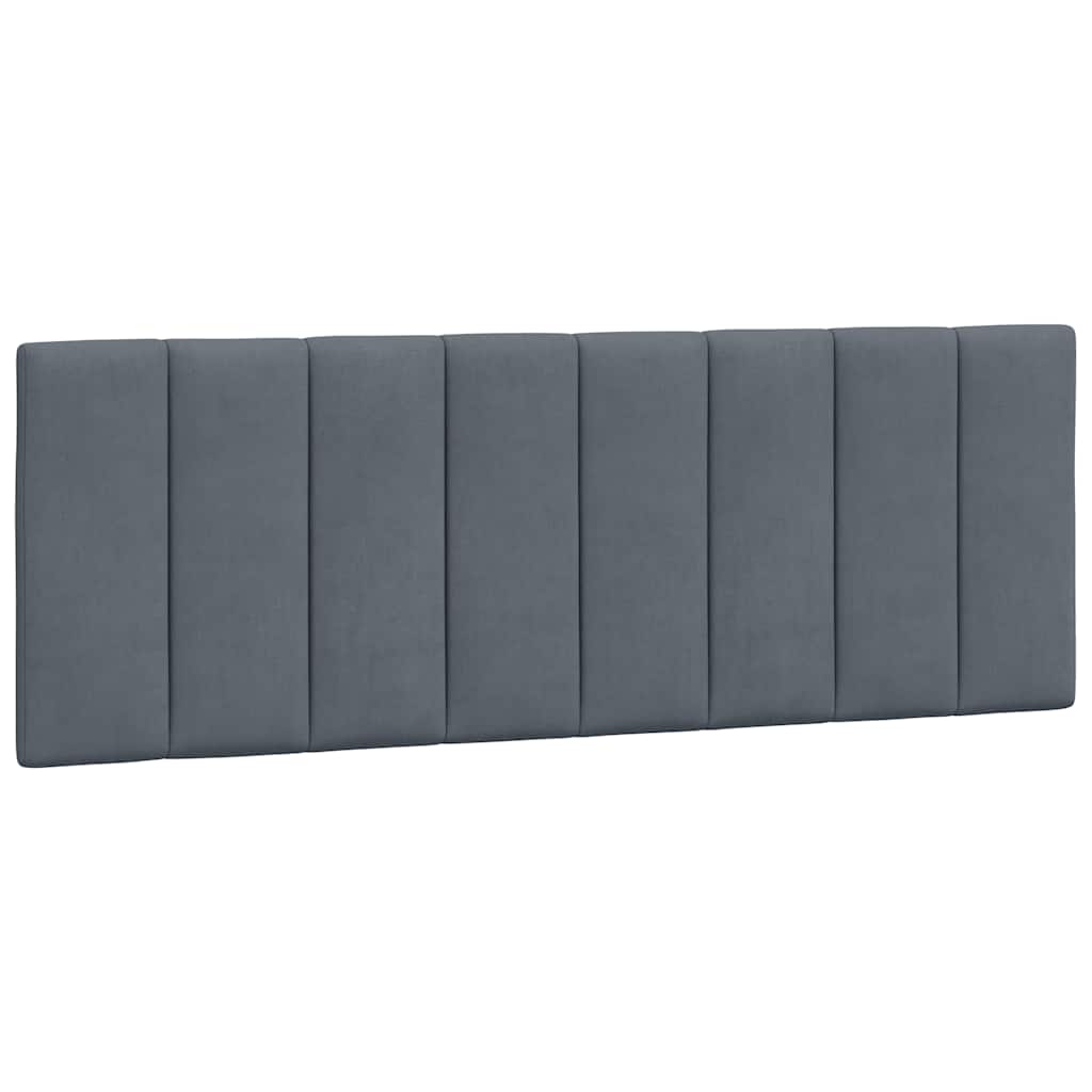 Bed Frame without Mattress "Hanko" Dark Gray 53.9"x74.8" Velvet