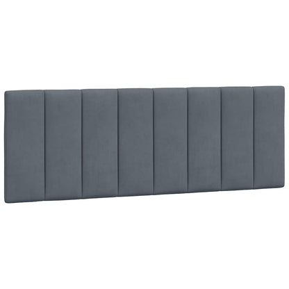 Bed Frame without Mattress "Hanko" Dark Gray 53.9"x74.8" Velvet
