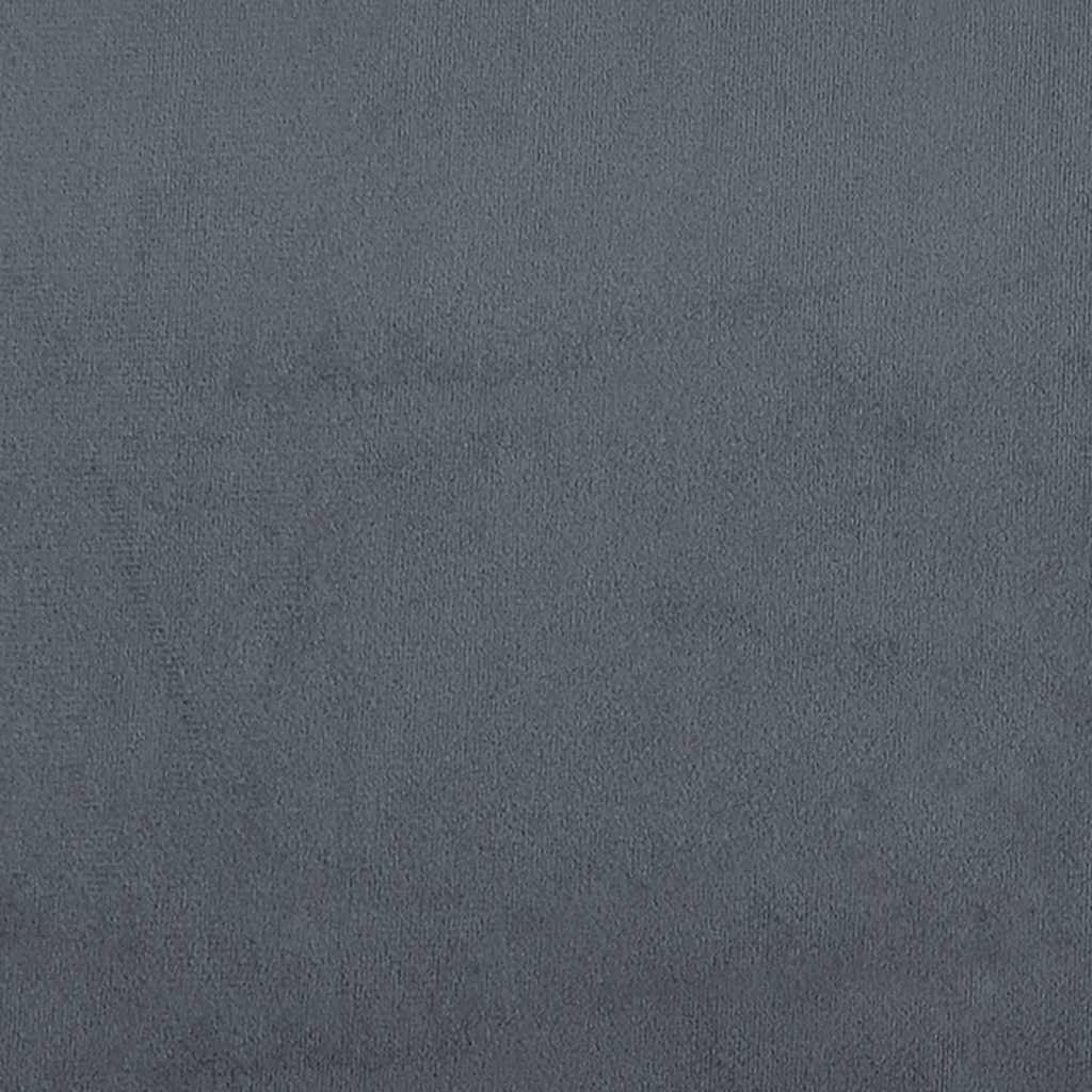 Bed Frame without Mattress "Hanko" Dark Gray 53.9"x74.8" Velvet