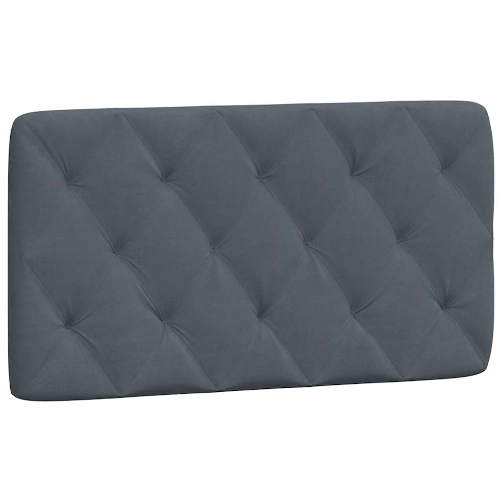 Bed Frame Dark grey Velvet, metal, solid pine wood, plywood Single