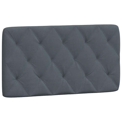 Bed Frame Dark grey Velvet, metal, solid pine wood, plywood Single