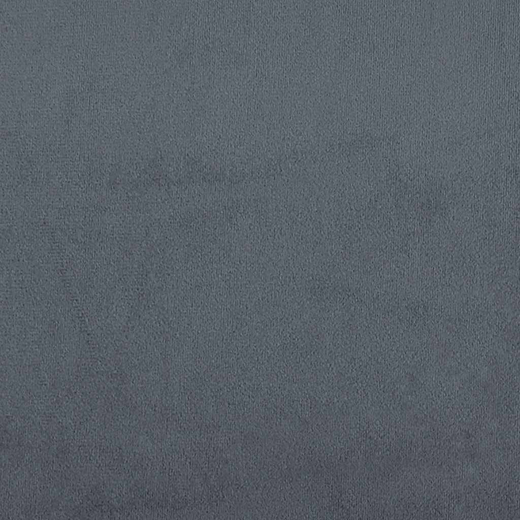 Bed Frame Dark grey Velvet, metal, solid pine wood, plywood Single