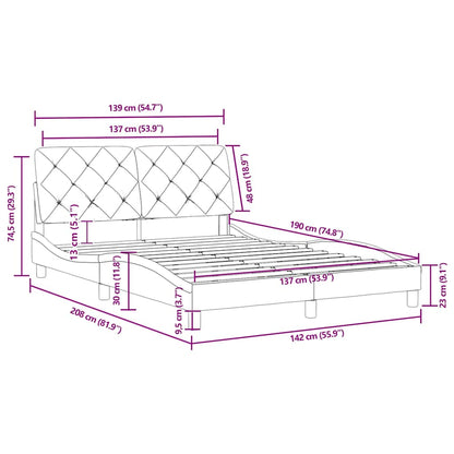 Bed Frame Light Grey