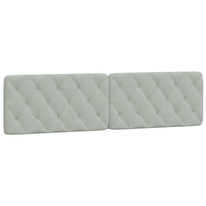Bed Frame Light Grey Velvet Queen Bed Frame Rectangular
