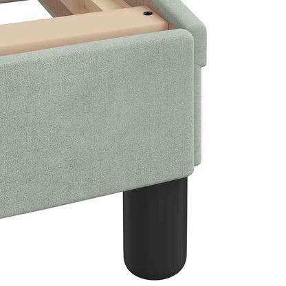 Bed Frame Light Grey Velvet Queen Bed Frame Rectangular