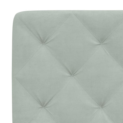 Bed Frame Light Grey Velvet Queen Bed Frame Rectangular