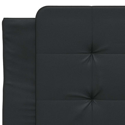 Bed Frame Black Faux leather Single Durable Bed Frame