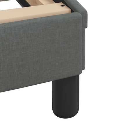 Bed Frame Dark Grey Polyester Full Bed Frame Waveform Modern