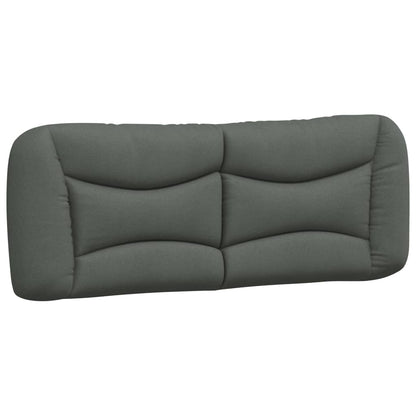 Bed Frame Dark Grey Polyester Full Bed Frame Waveform Modern