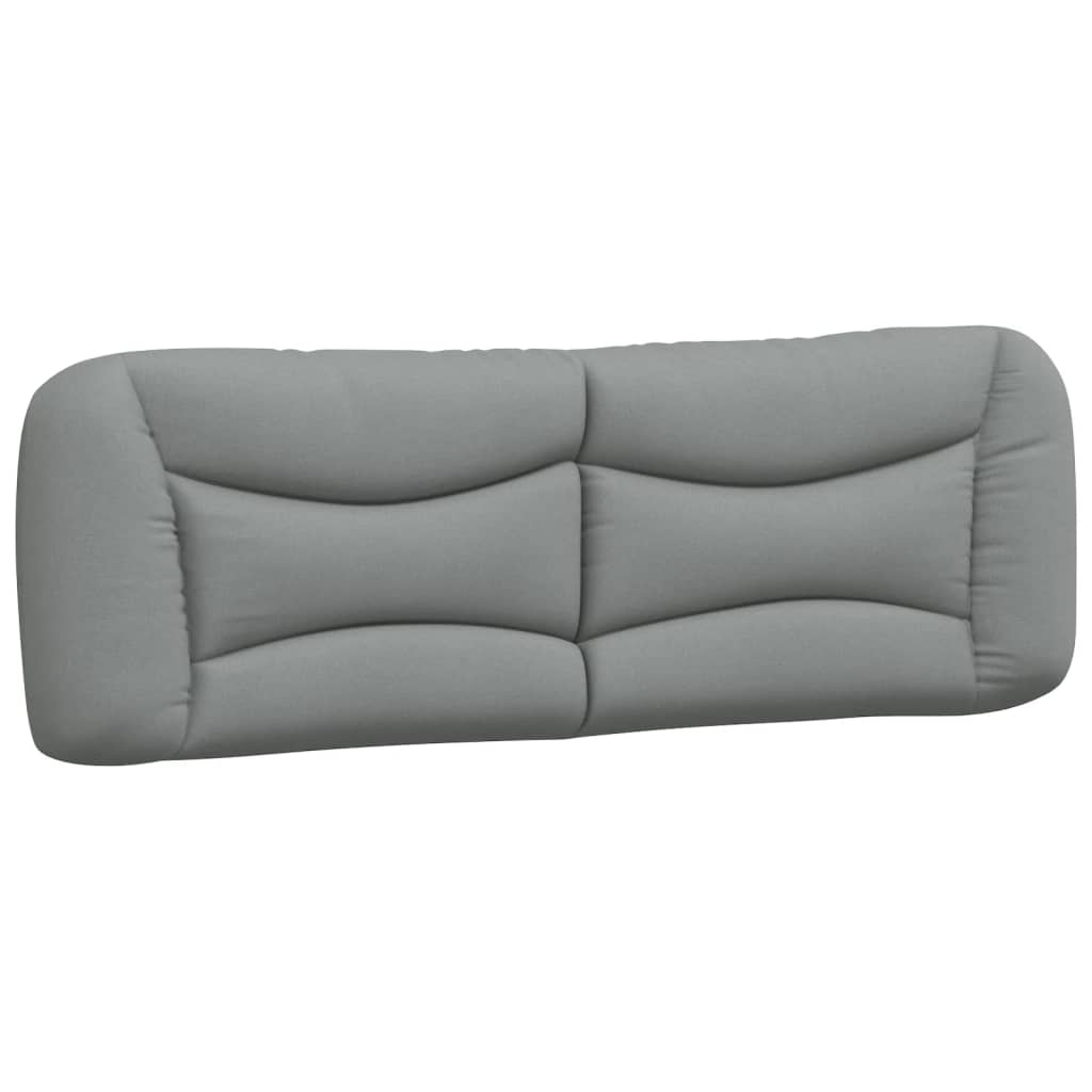 Bed Frame with LED without Mattress "Hvar" Light Gray 59.8"x79.9" Fabric
