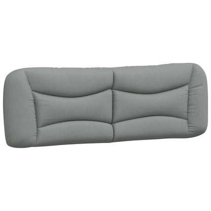 Bed Frame with LED without Mattress "Hvar" Light Gray 59.8"x79.9" Fabric
