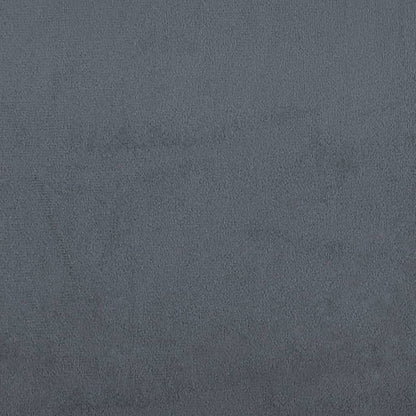Bed Frame with LED without Mattress "Hanko" Dark Gray 53.9"x74.8" Velvet