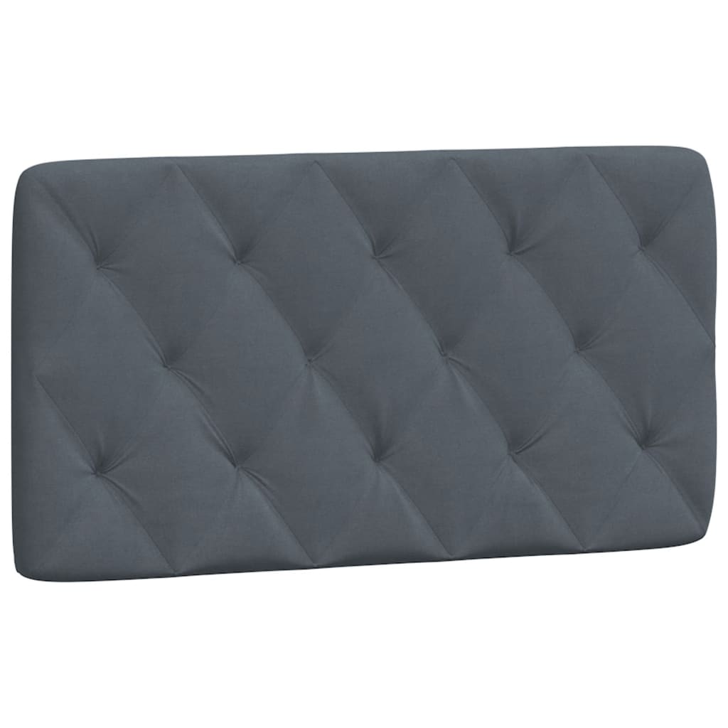 Bed Frame with LED without Mattress Dark Gray 39.4"x79.9" Velvet
