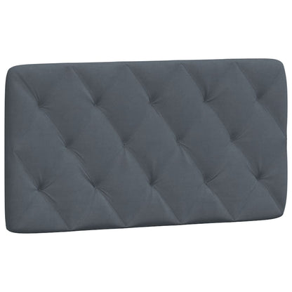 Bed Frame with LED without Mattress Dark Gray 39.4"x79.9" Velvet