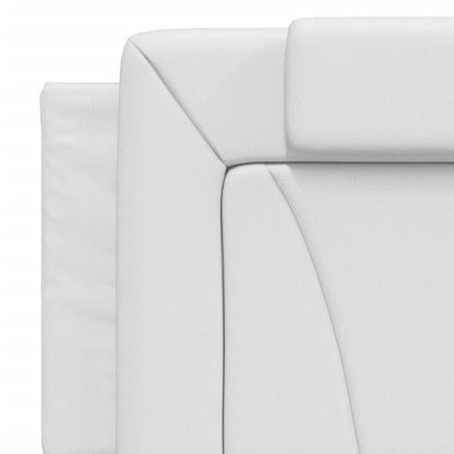Bed Frame "Viana" with LED without Mattress White 59.8"x79.9"