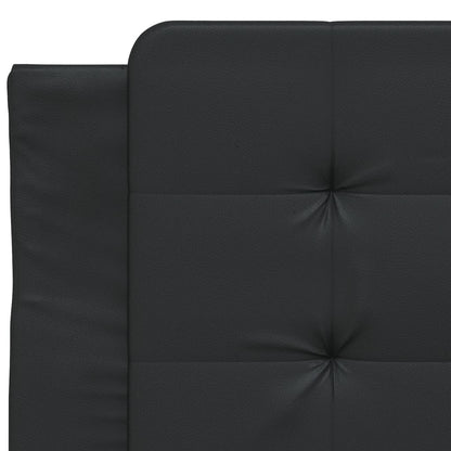 Bed Frame with LED without Mattress "Zadar" Black 39.4"x74.8"