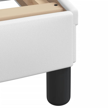 Bed Frame with LED without Mattress "Zadar" White 39.4"x79.9"