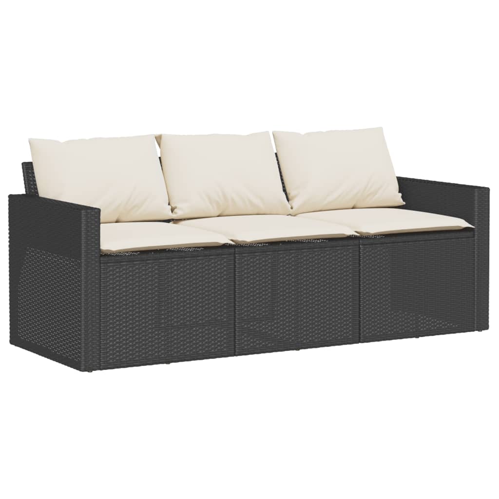 Garden Sofa Set Black, Cream White