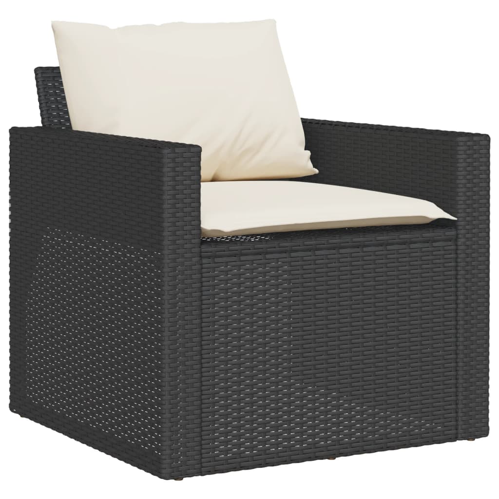 Garden Sofa Set Black, Cream White