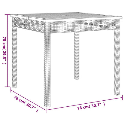 Garden Dining Set Black, Cream White