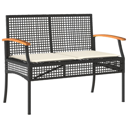 Garden Dining Set Black and cream white