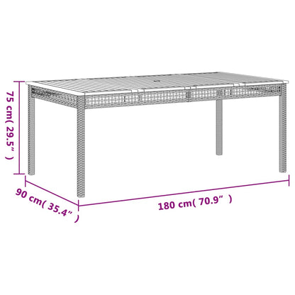 Garden Dining Set Beige PE rattan Removable Covers