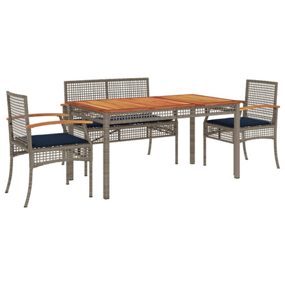 Patio Dining Set Set of 6 Gray