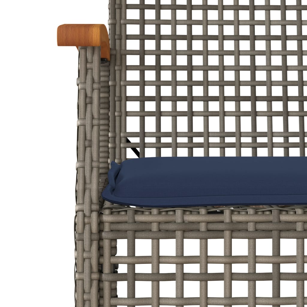 Patio Dining Set Set of 6 Gray