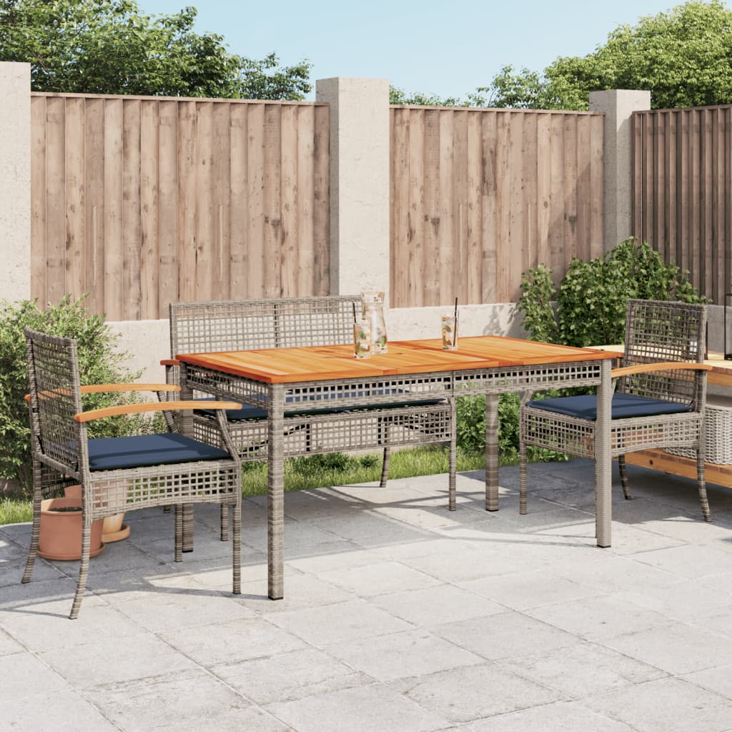 Patio Dining Set Set of 6 Gray