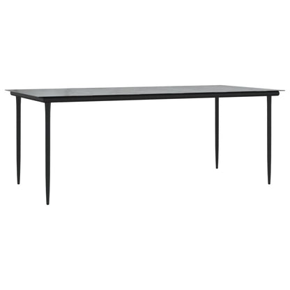 Garden Dining Set Black, Cream White