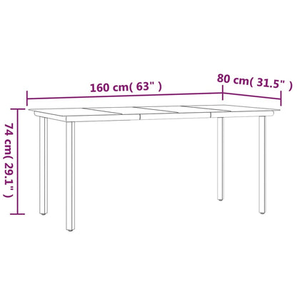 Garden Dining Set Black PE Rattan Medium UV-resistant materials