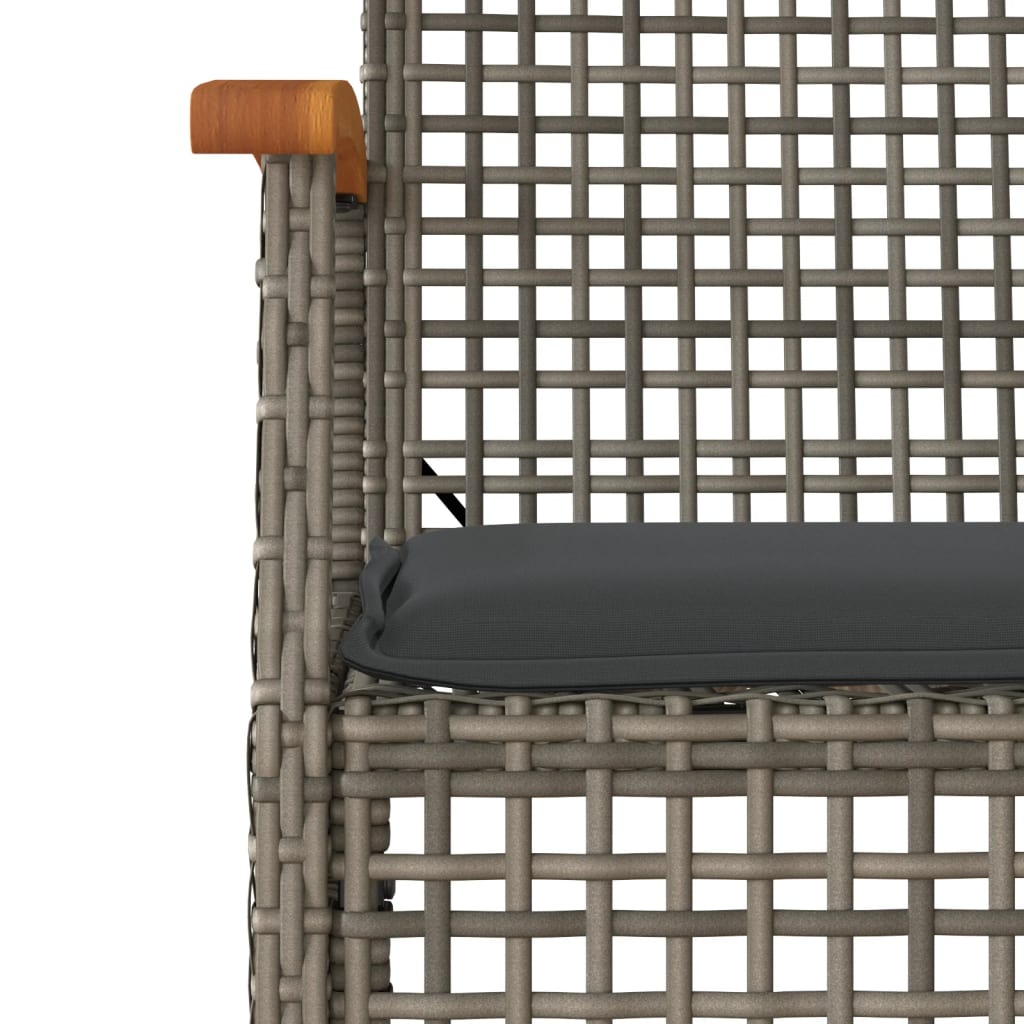Garden Dining Set Grey, Black, Dark Grey