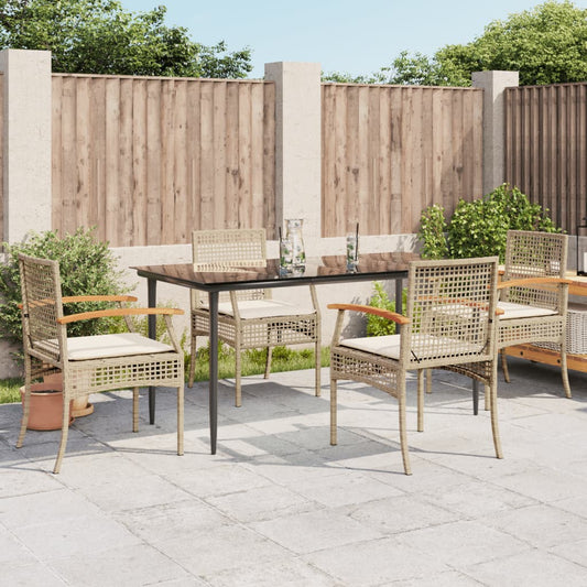 Garden Dining Set Beige
