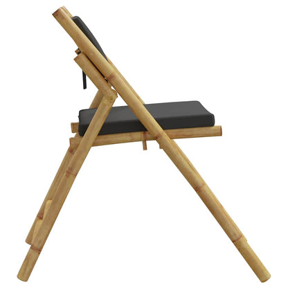 Bistro Chair Set of 6 Dark grey Bamboo, Polyester Standard
