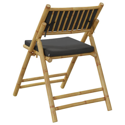 Bistro Chair Set of 6 Dark grey Bamboo, Polyester Standard