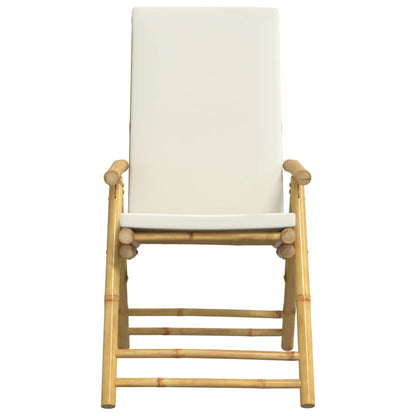 Garden Reclining Chair Set of 6 Cream White