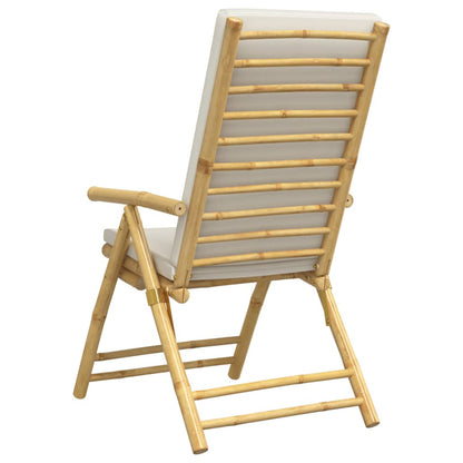 Garden Reclining Chair Set of 6 Cream White