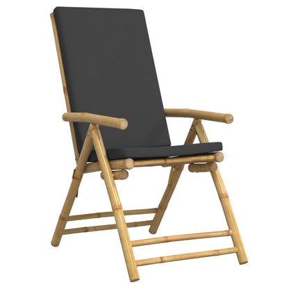 Garden Reclining Chair Set of 4 Dark grey