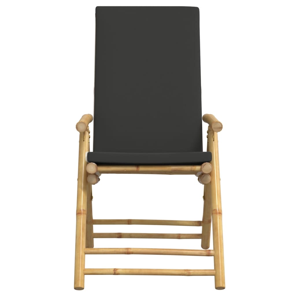 Garden Reclining Chair Set of 4 Dark grey