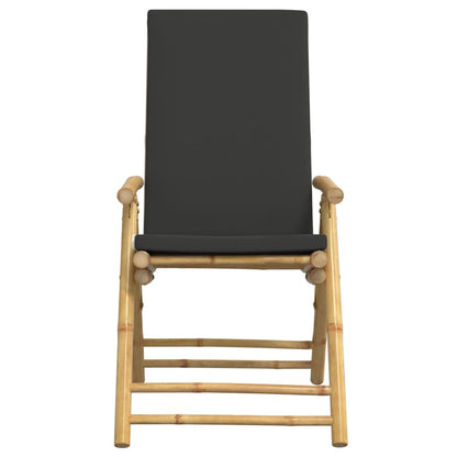 Garden Reclining Chair Set of 4 Dark grey