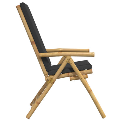 Garden Reclining Chair Set of 4 Dark grey