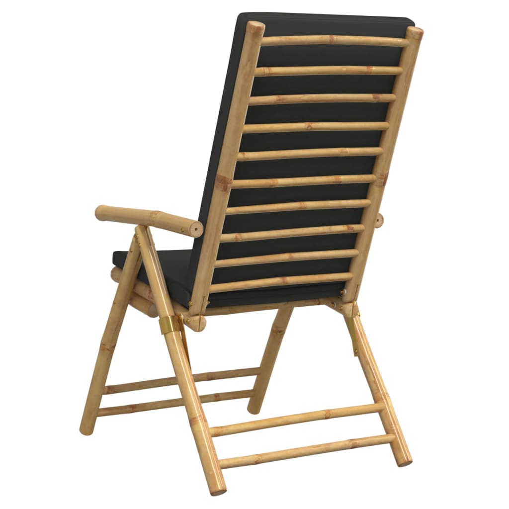 Garden Reclining Chair Set of 4 Dark grey