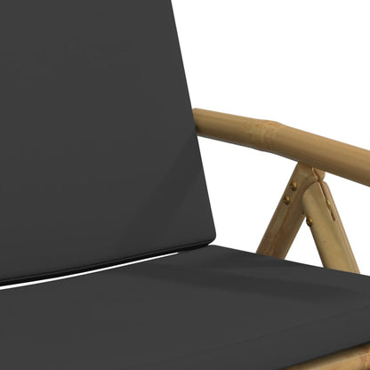 Garden Reclining Chair Set of 4 Dark grey
