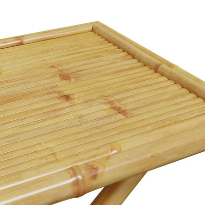 Bistro Set Bamboo, Dark Grey Bamboo, Polyester Standard