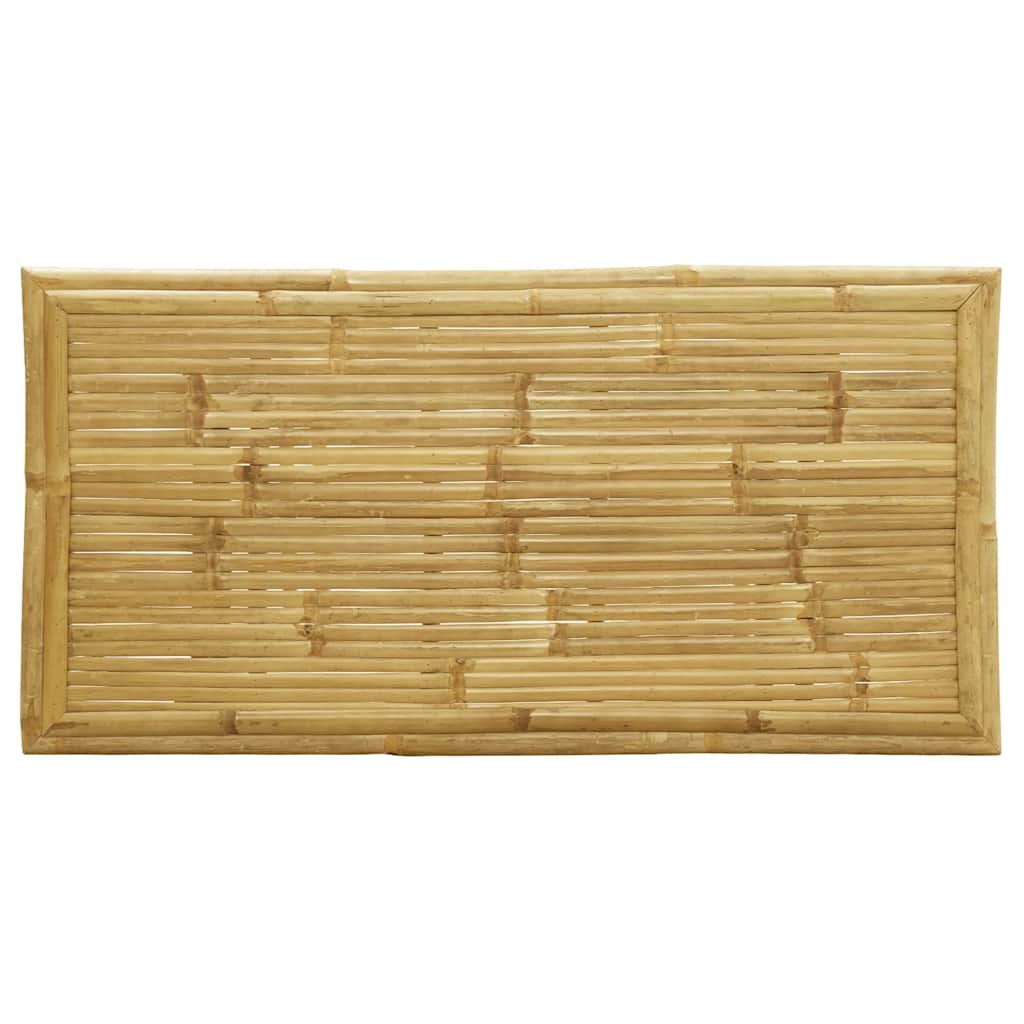 Bistro Set Bamboo, Dark Grey Bamboo, Polyester Standard